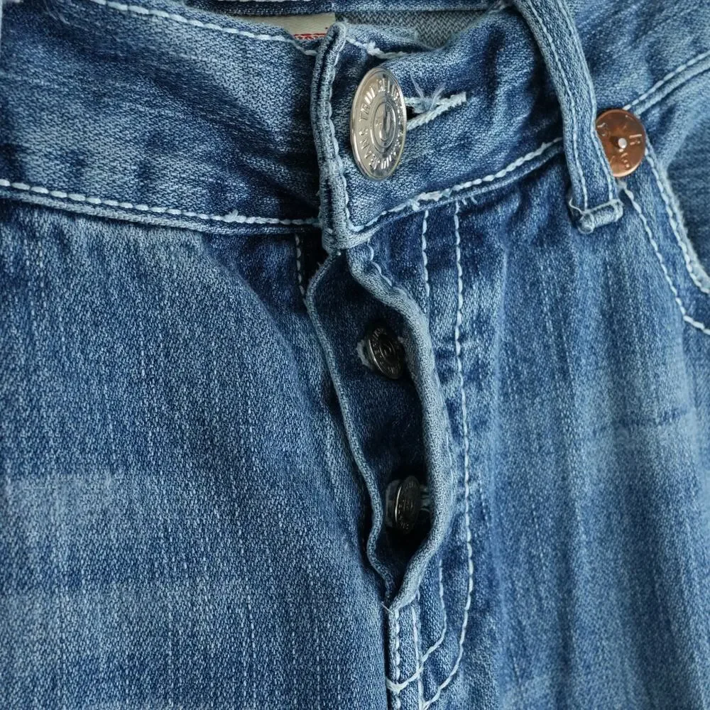 True Religion Jeans Mens 33x30 (Fit 32x28) Micky Big T Skinny World Tour‎